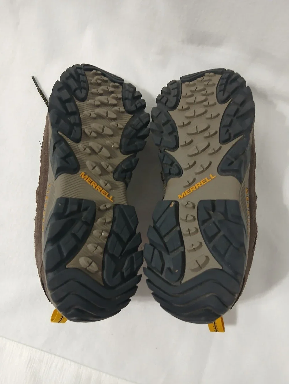 Merrell Brown with Yellow Accent Trail Sneakers